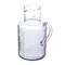 Hello Honey® 32oz. Clear Hand-Blown Etched Reclaimed Glass Pitcher with Tall Neck & Handle